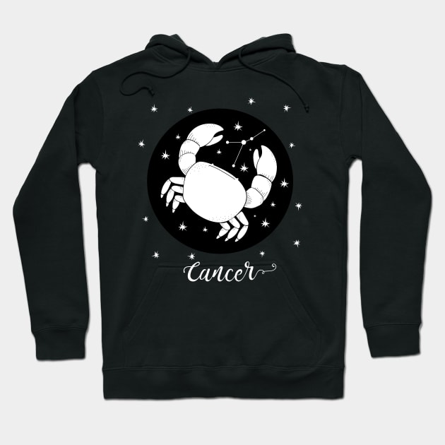 Cancer Zodiac Sign Ram Constellation Hoodie by letnothingstopyou